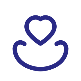 Two hands holding a heart shape